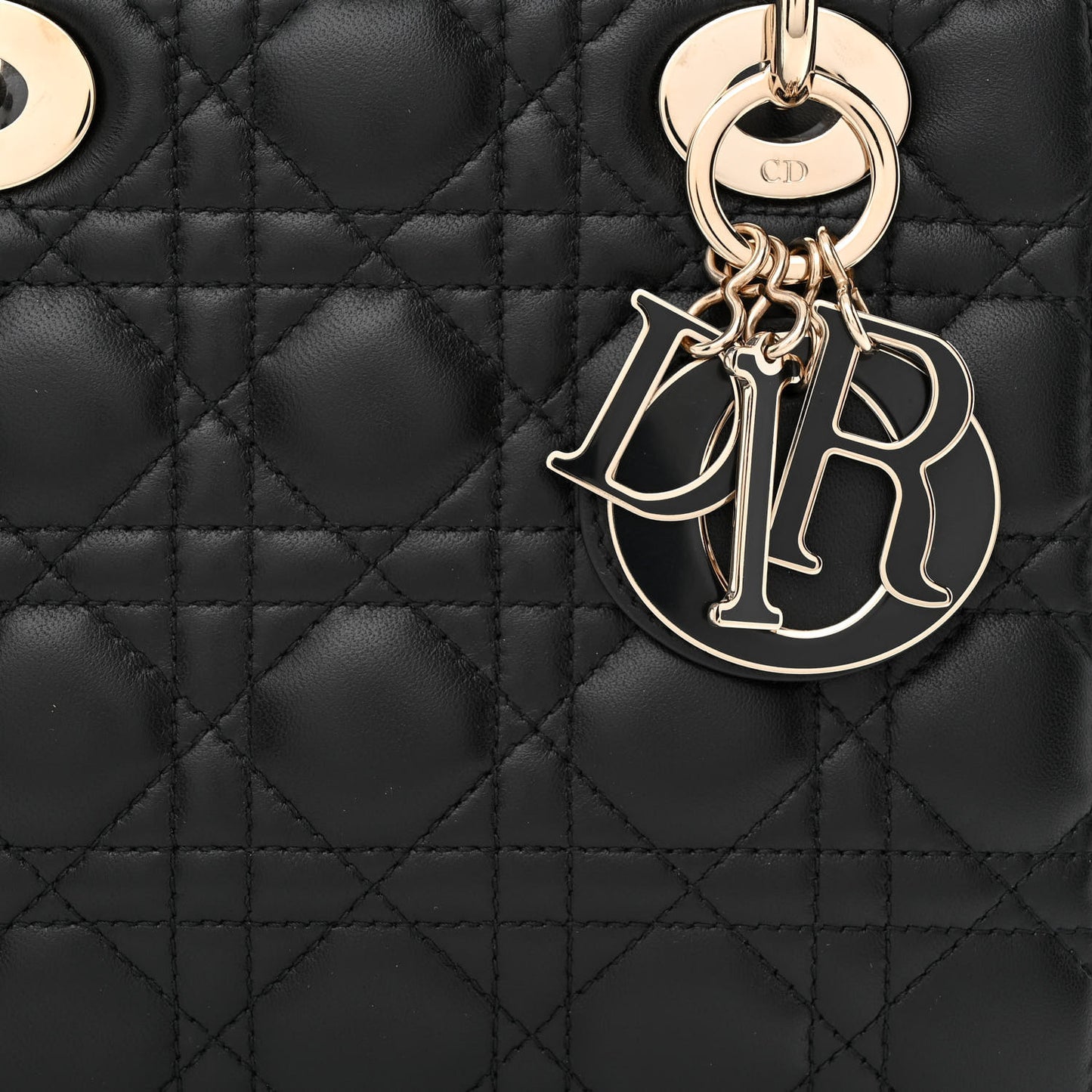 Lambskin Cannage Small My ABCDior Lady Dior Black