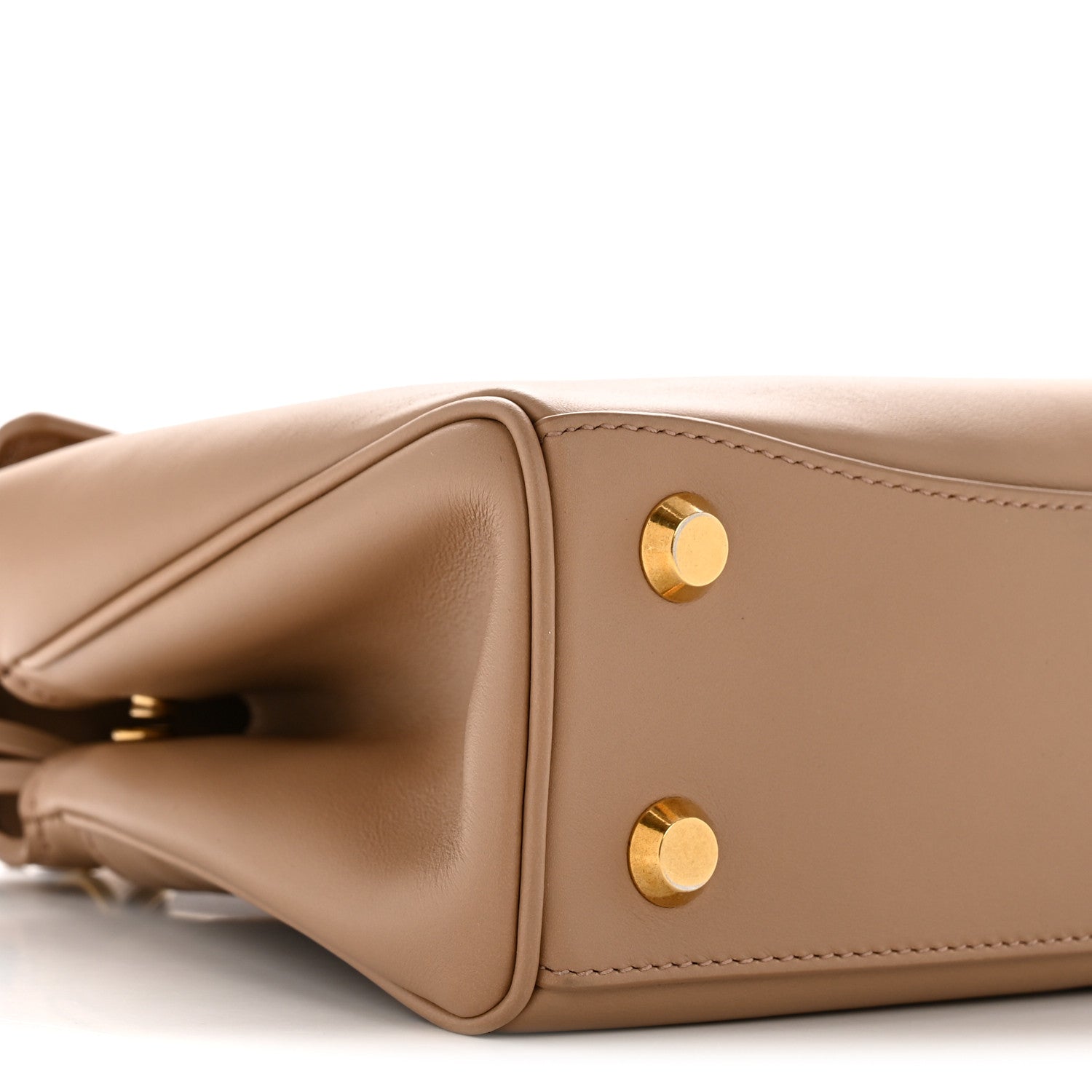 Balenciaga Natural Smooth Calfskin Mini Rodeo Top Handle Handbag Latte 9 of 11