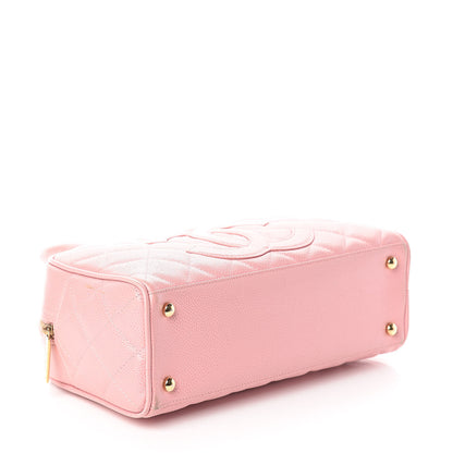 Chanel Caviar Quilted Small Bowler Pink 4 of 11