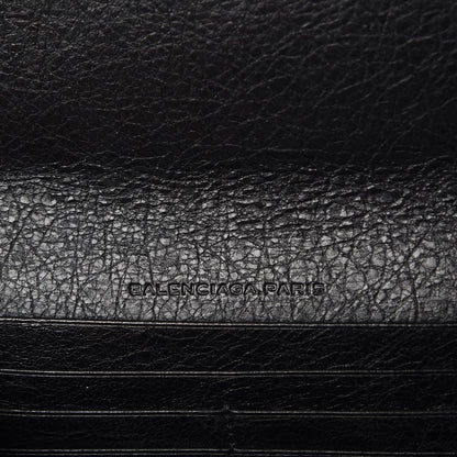 Balenciaga Agneau Giant 12 Gold Hardware Money Wallet Black 6 of 8