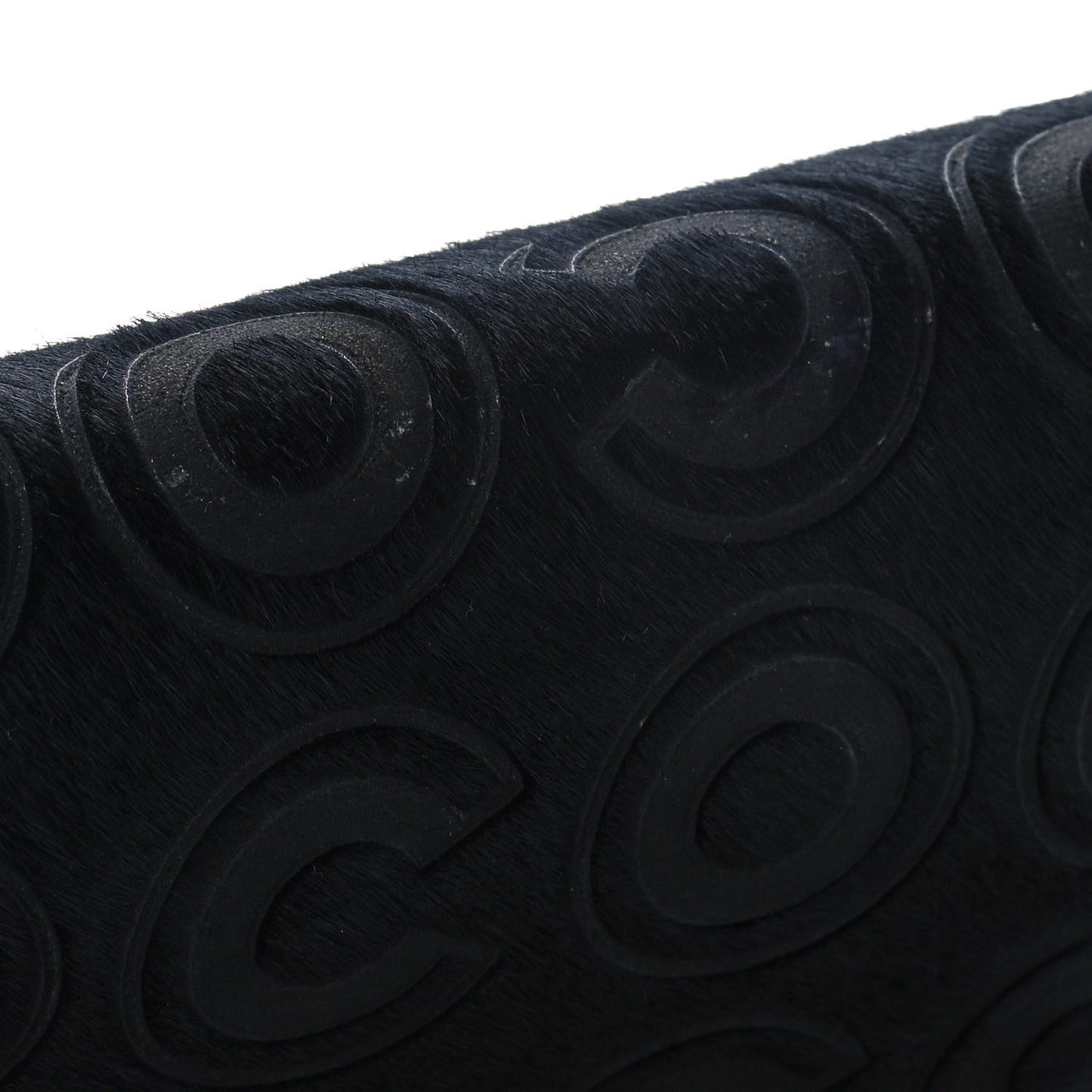 Pony Hair CocoDouble East West Flap Black Rose