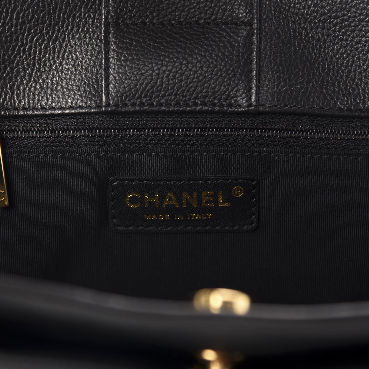 Chanel Calfskin Cerf Executive Shopper Tote Black 9 of 11