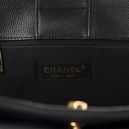 Chanel Calfskin Cerf Executive Shopper Tote Black 9 of 11