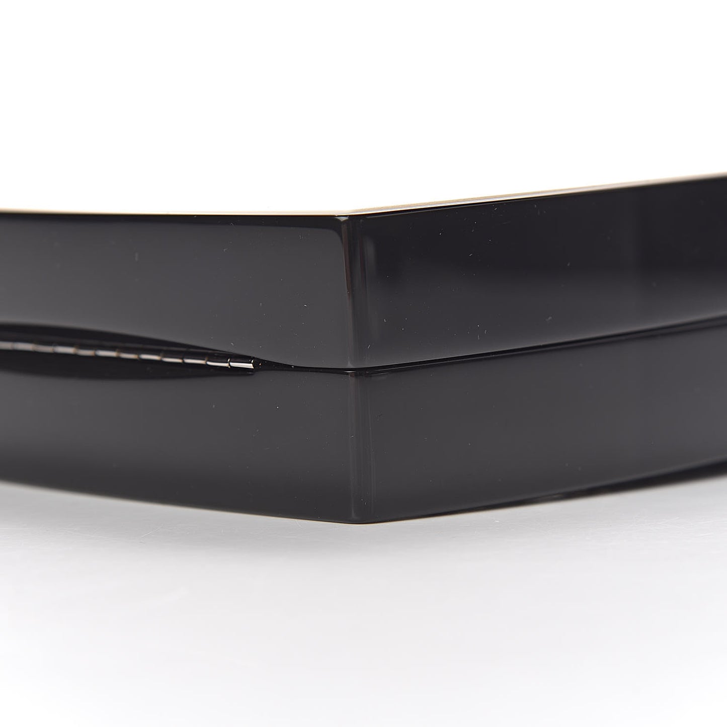 Plexiglass Compact Box Clutch Black Ivory