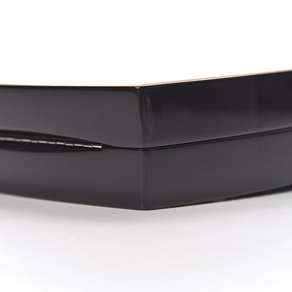 Chanel Plexiglass Compact Box Clutch Black Ivory 10 of 11