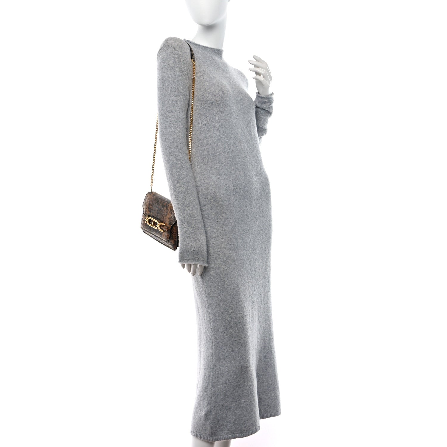 Tom Ford TOM FORD Snakeskin Embossed Mini Whitney Shoulder Bag Caramel 2 of 9