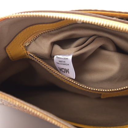 MCM Visetos Crossbody Pouch Cognac Yellow 7 of 11