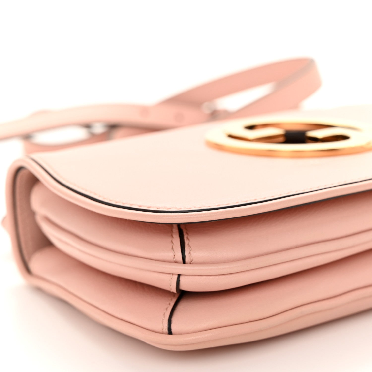 Gucci Roxy Calfskin Web Mini Blondie Shoulder Bag Powder Pink 9 of 10