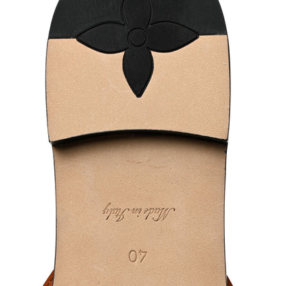 Louis Vuitton Calfskin LV Isola Flat Sandals 40 Tan 10 of 10