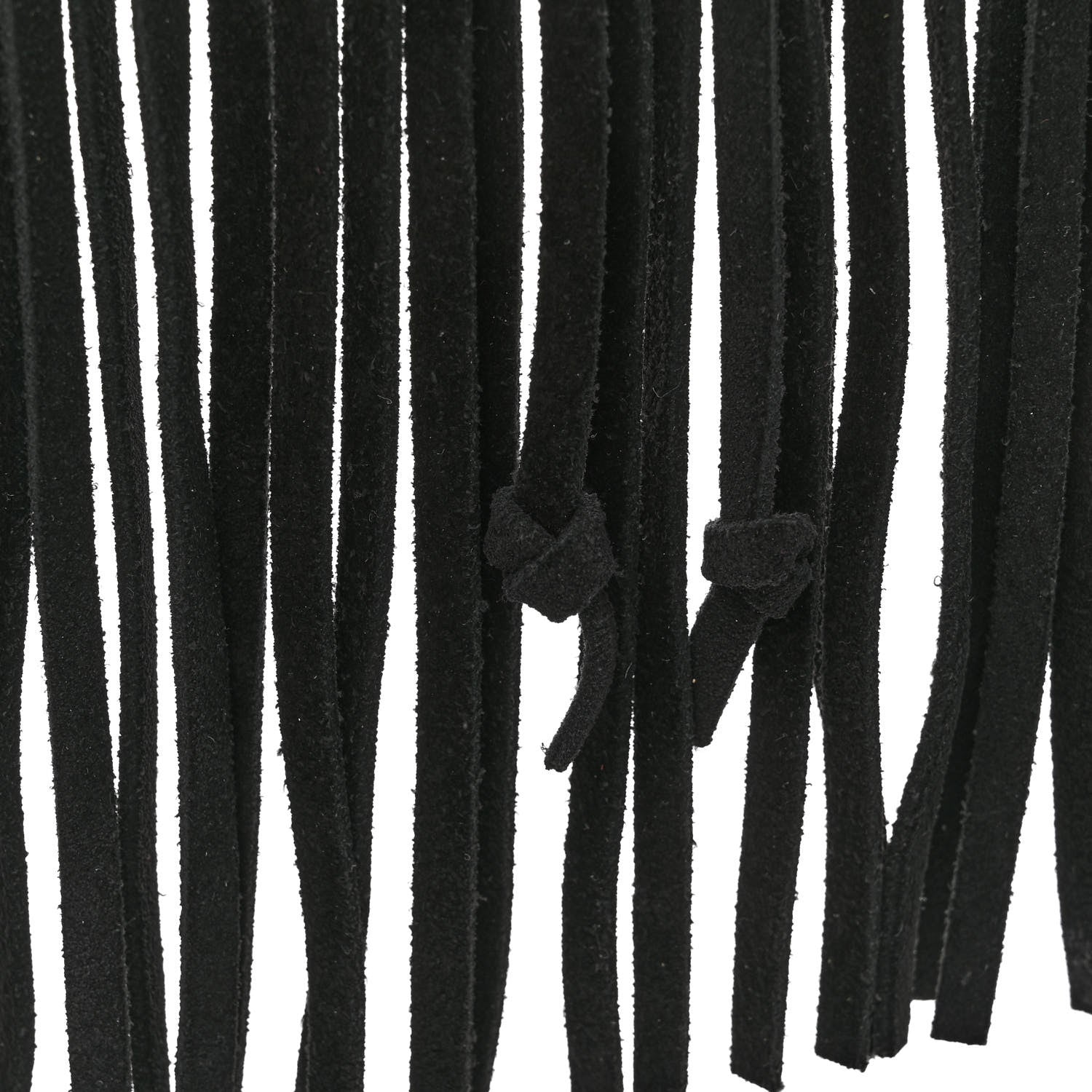 Saint Laurent SAINT LAURENT Suede Calfskin Small Fringe Crossbody Bag Black 14 of 15