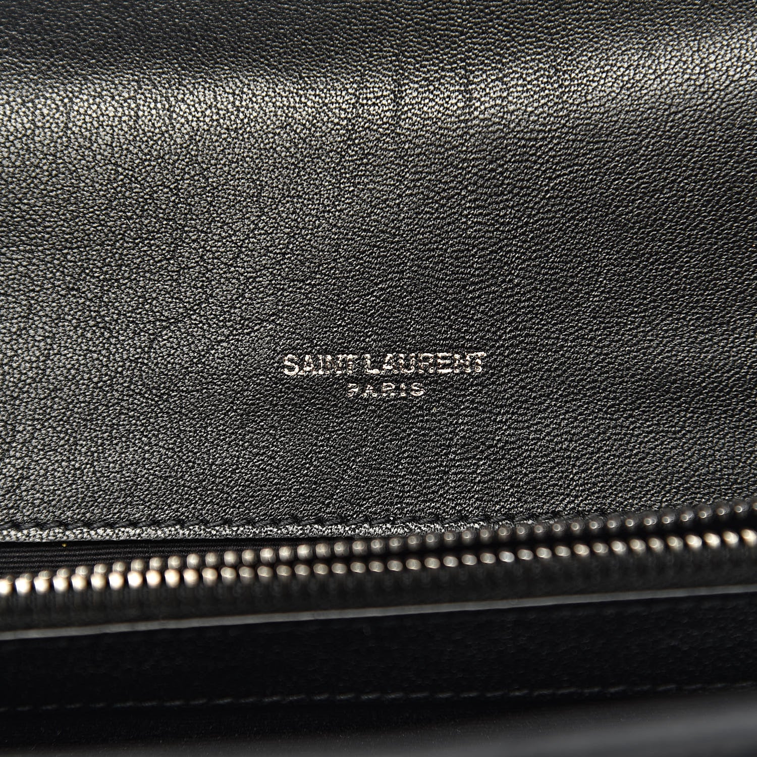 Saint Laurent Sheepskin Matelasse Chevron Monogram Large College Satchel Black 6 of 10