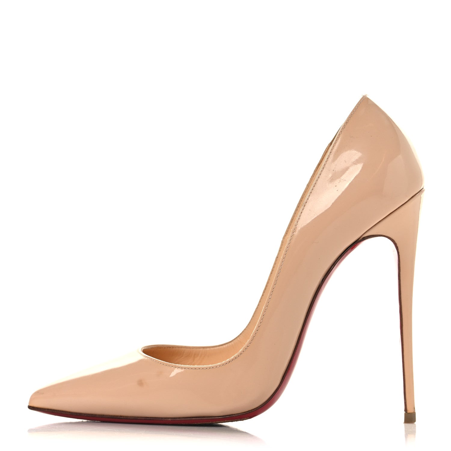 Christian Louboutin Patent So Kate 120 Pumps 38 Nude 1 of 10