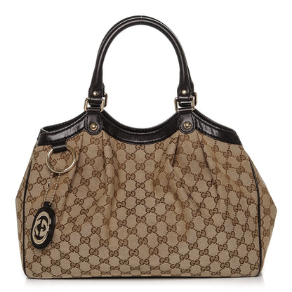 Gucci Satin Monogram Medium Abbey Shoulder Bag Bronze 16 of 26