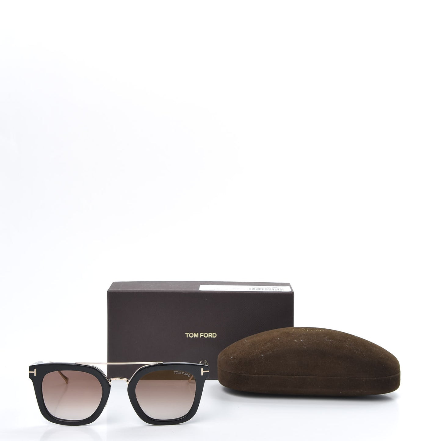 Alex Squared Sunglasses TF541 Shiny Black Gradient Brown