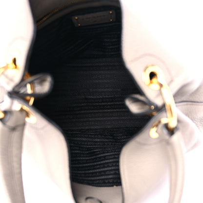 Prada Vitello Phenix Logo Hobo Argilla 5 of 13