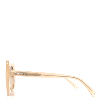Chanel Acetate Rectangle Sunglasses 5504 Dark Beige 3 of 7