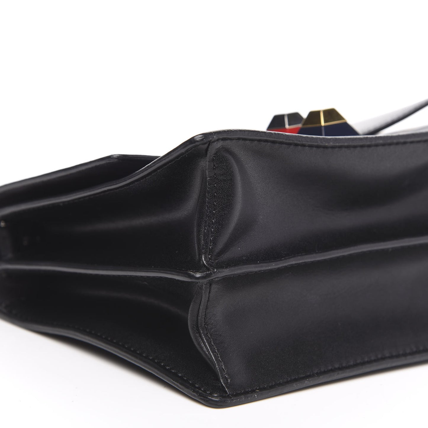 Vitello Liberty Studded Small Kan I Shoulder Bag Black Multicolor