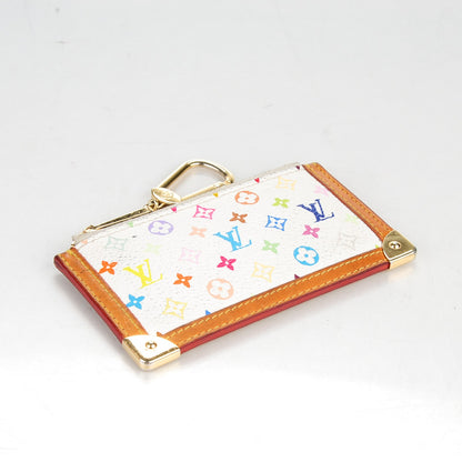 Louis Vuitton Monogram Multicolor Key Pouch White 4 of 7