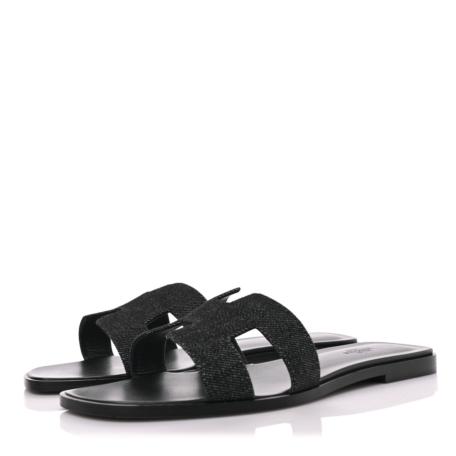 Hermes Denim Oran Sandals 40.5 Bleu Brut 3 of 9