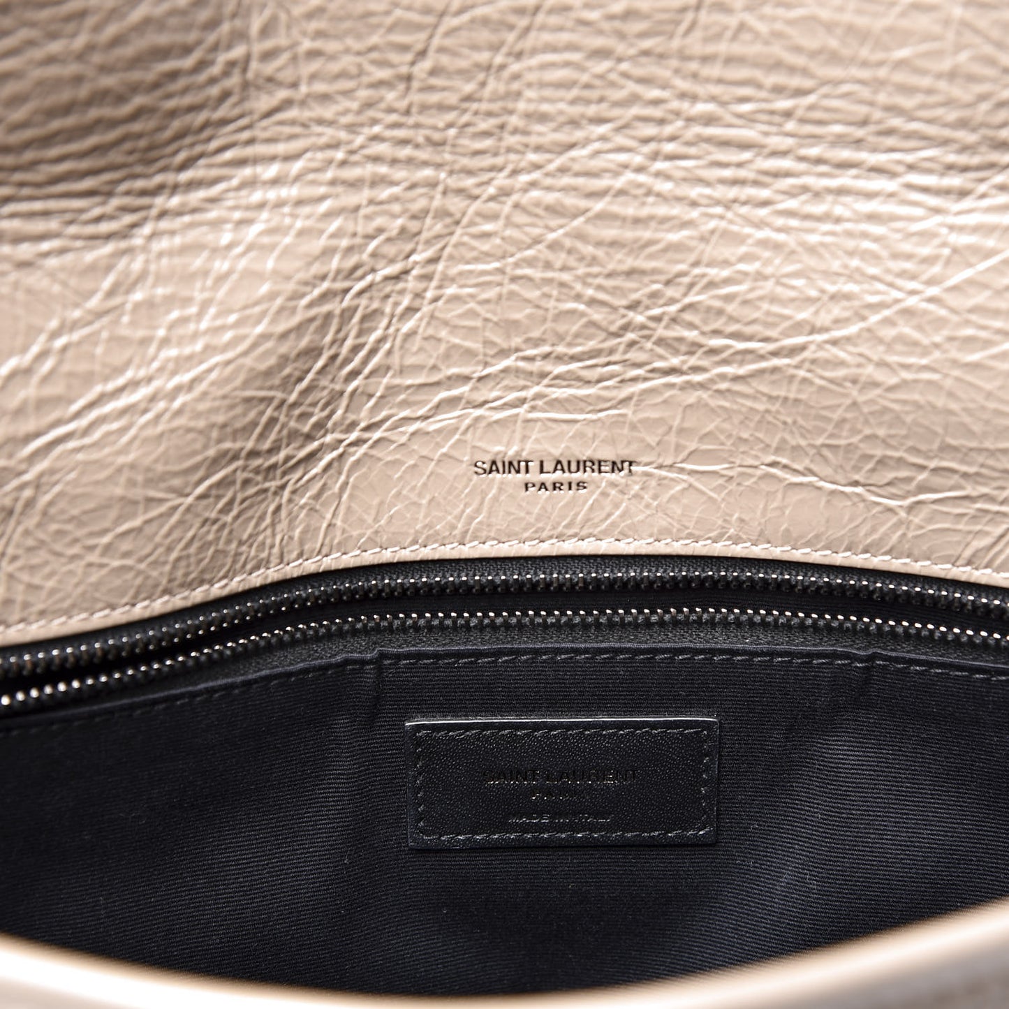 Crinkled Calfskin Matelasse Monogram Medium Niki Chain Satchel Taupe