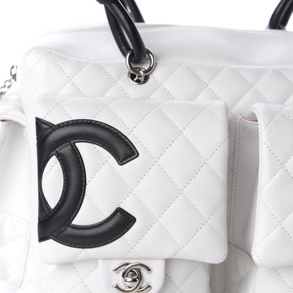 Chanel Calfskin Quilted Large Cambon Multipocket Reporter White 18 of 22