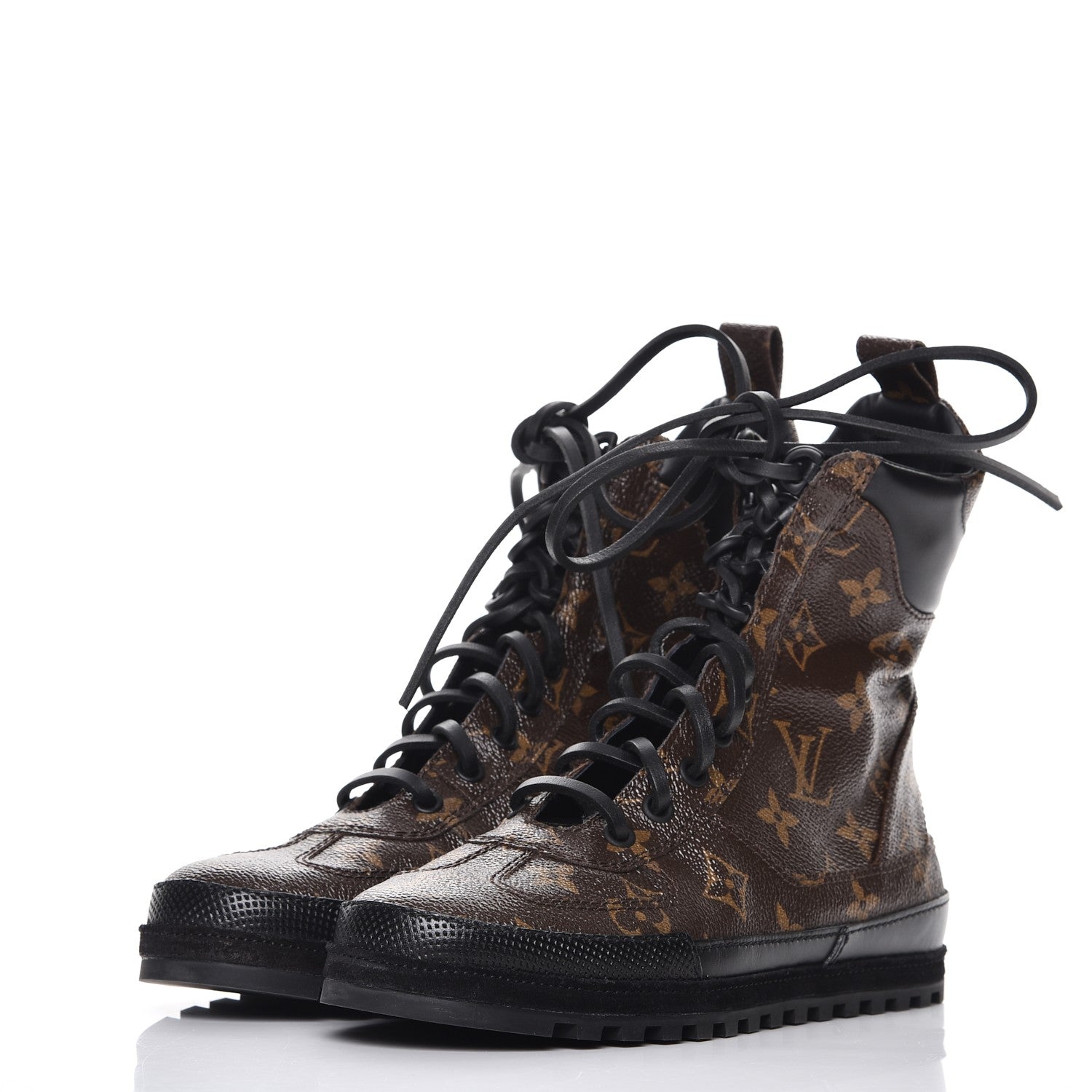 Louis Vuitton Calfskin Monogram Eldorado Desert Boot 36 Black 3 of 9