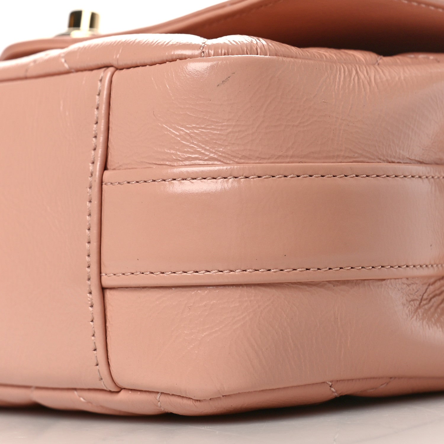 Chanel Crumpled Glazed Lambskin Quilted Mini Hold The Line Flap Light Pink 9 of 9