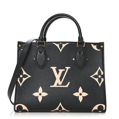 Louis Vuitton Empreinte Monogram Giant Onthego PM Black Beige 1 of 6