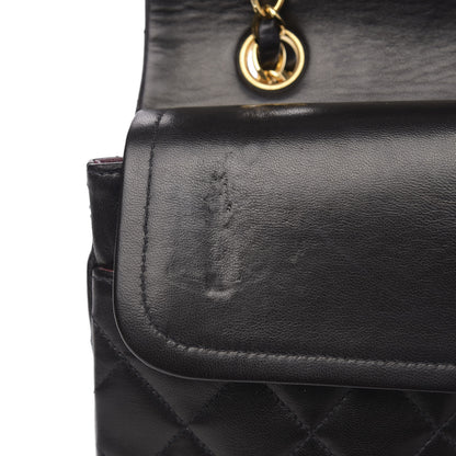 Chanel Lambskin Quilted Medium Double Flap Black 11 of 14