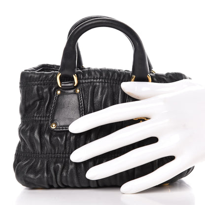 Prada Nappa Gaufre Mini Crossbody Bag Black 2 of 16