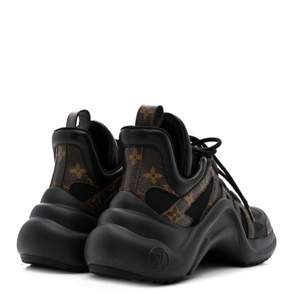 Louis Vuitton Calfskin Patent Monogram LV Archlight Sneakers 39 Black 5 of 10