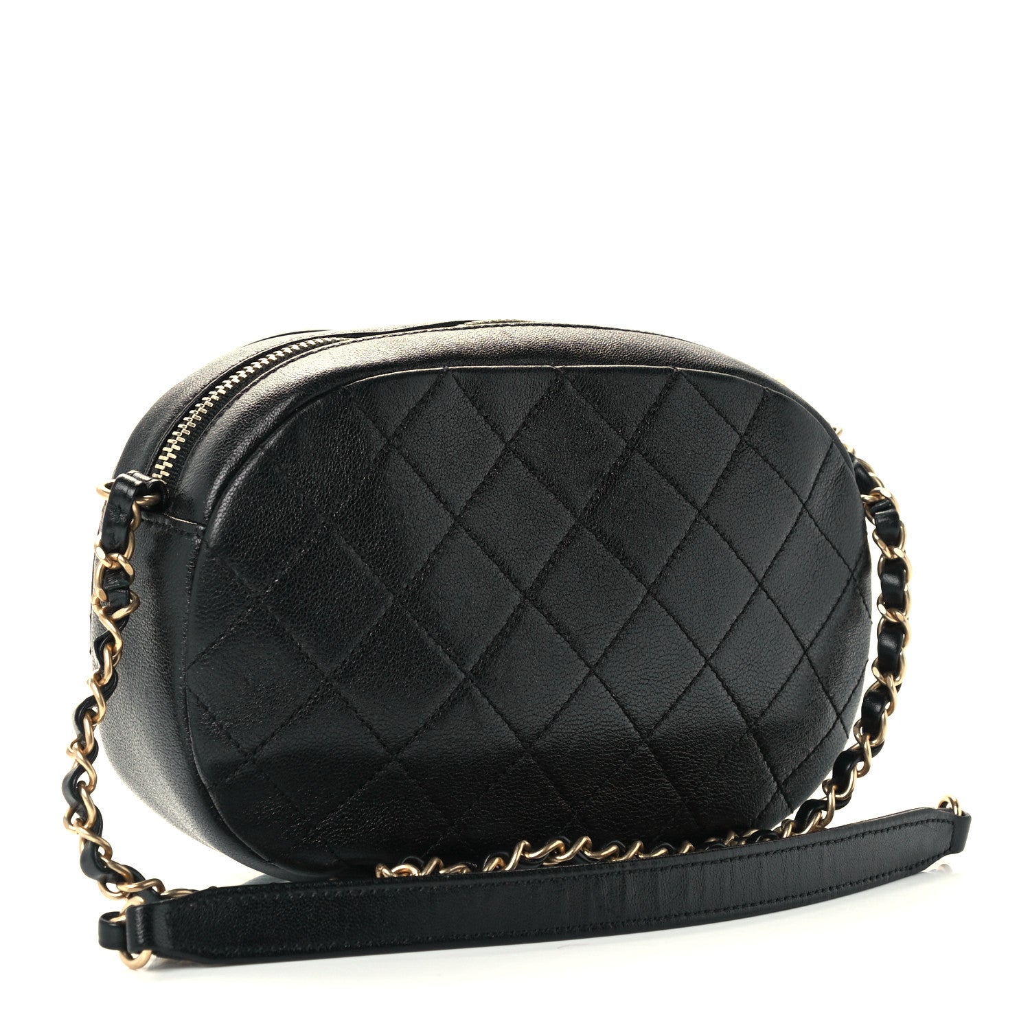 Chanel Lambskin Quilted Coco Midnight Camera Case Black 2 of 10