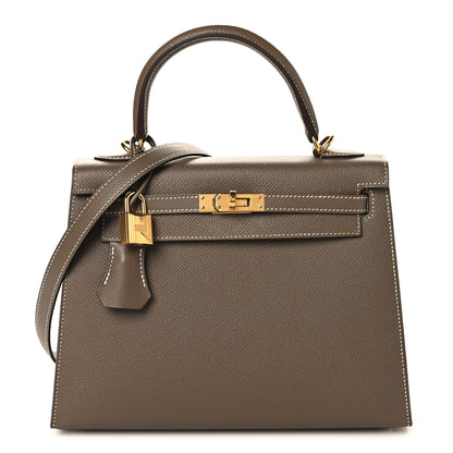 Hermes Epsom Kelly Sellier 25 Etoupe 1 of 13