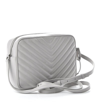 Saint Laurent Calfskin Matelasse Monogram Lou Camera Bag Granite 3 of 9
