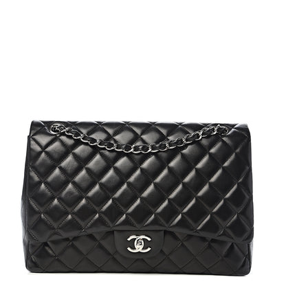 Chanel Lambskin Quilted Maxi Single Flap Black 1 of 12
