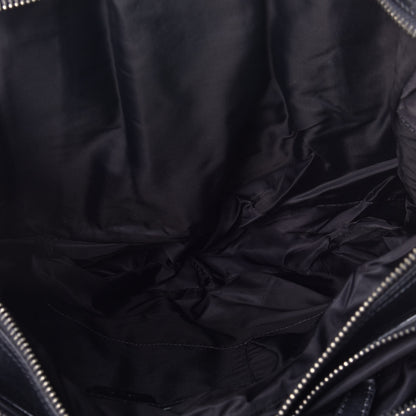 Burberry Nylon Beat Check Studded Satchel Black 5 of 8