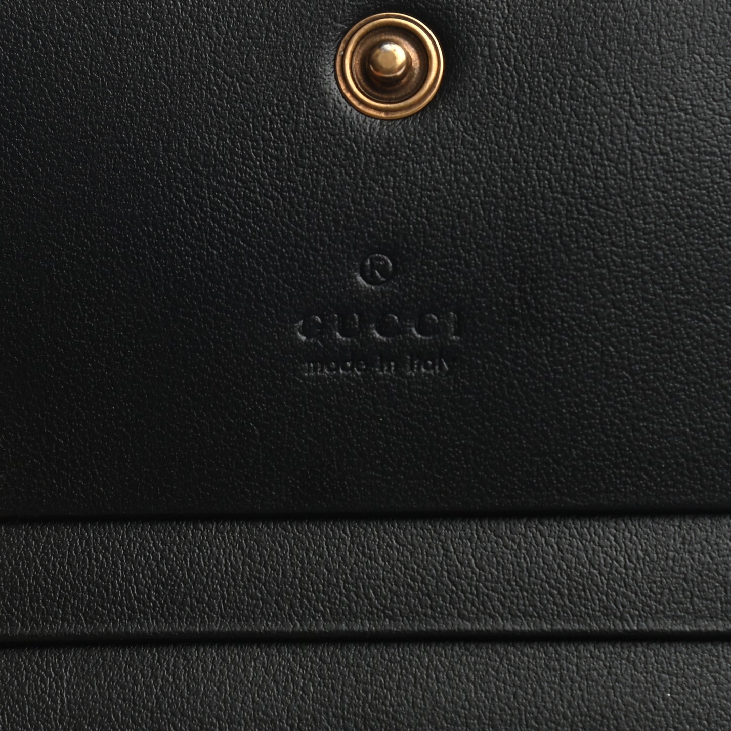 Calfskin Matelasse GG Marmont Card Case Wallet Black