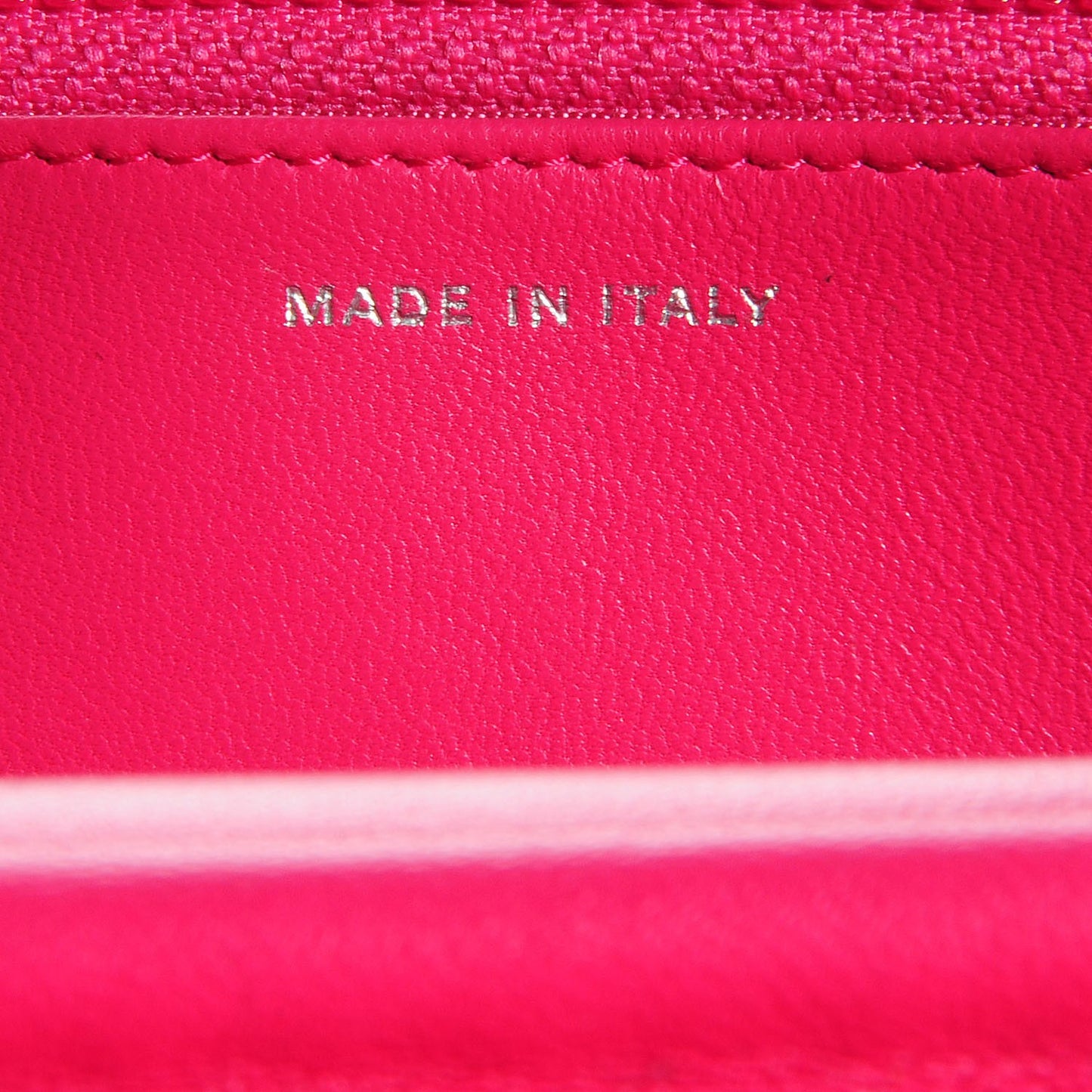 Lambskin Quilted Wallet On Chain WOC Fuchsia