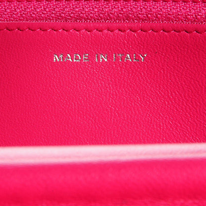 Chanel Lambskin Quilted Wallet On Chain WOC Fuchsia 8 of 9