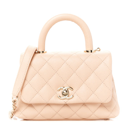 Chanel Caviar Quilted Extra Mini Coco Handle Flap Light Pink 1 of 11