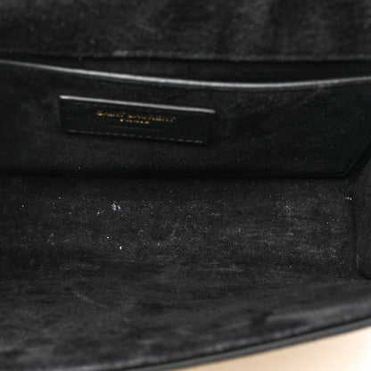 Saint Laurent Metallic Calfskin Small Classic Monogram Kate Satchel Oro 5 of 10