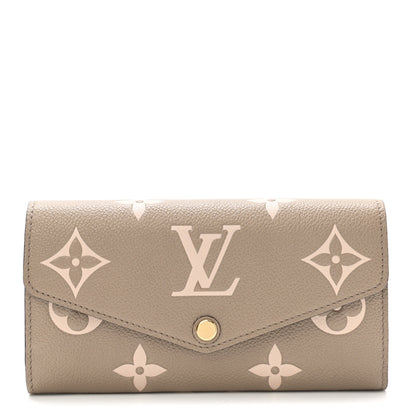 Louis Vuitton Empreinte Monogram Giant Sarah Wallet Tourterelle Creme 1 of 7