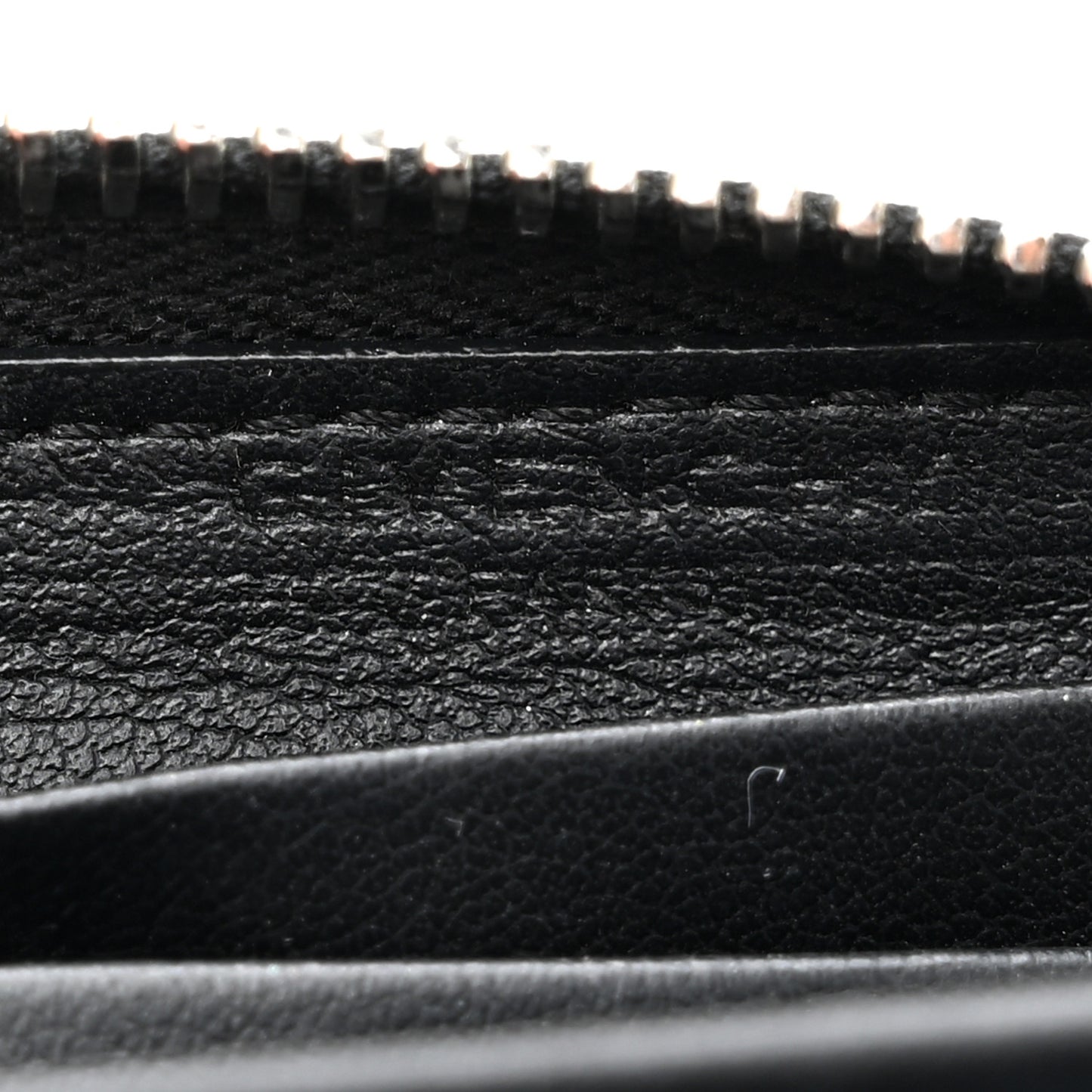 Calfskin Iconic Bambi Print Mini Zip Wallet Black White