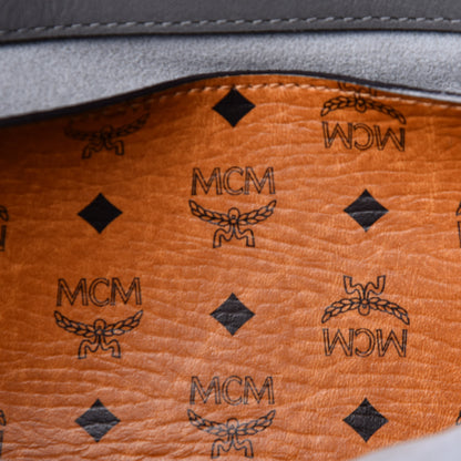 MCM Grained Calfskin Medium Milla Tote Phantom Grey 6 of 14
