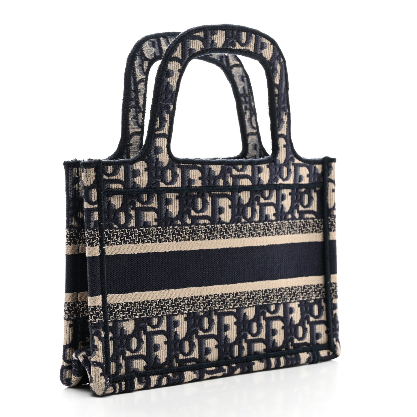 Oblique Mini Book Tote Blue Multicolor