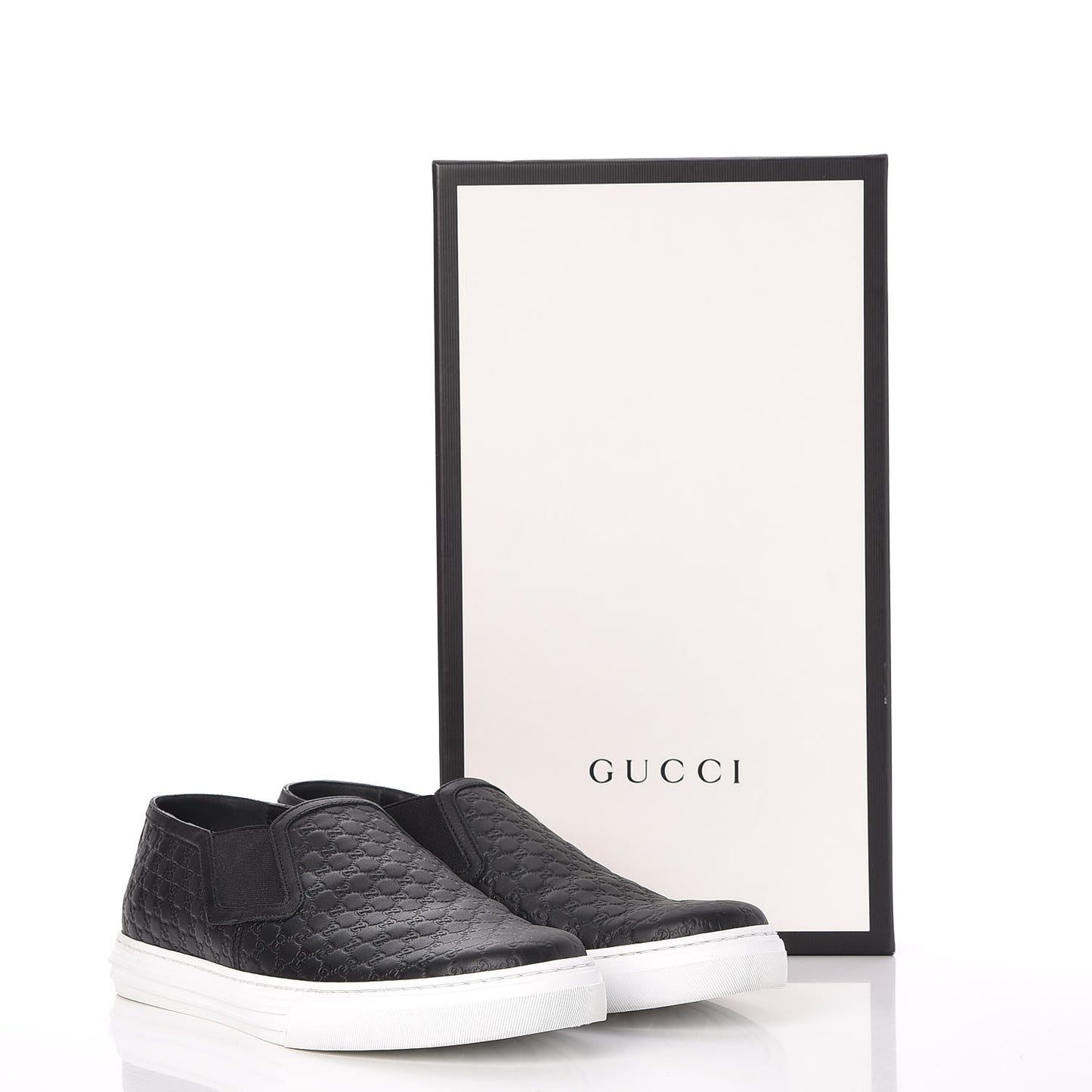 Microguccissima Mens Slip On Sneakers 8 Black