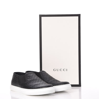 Gucci Microguccissima Mens Slip On Sneakers 8 Black 9 of 9
