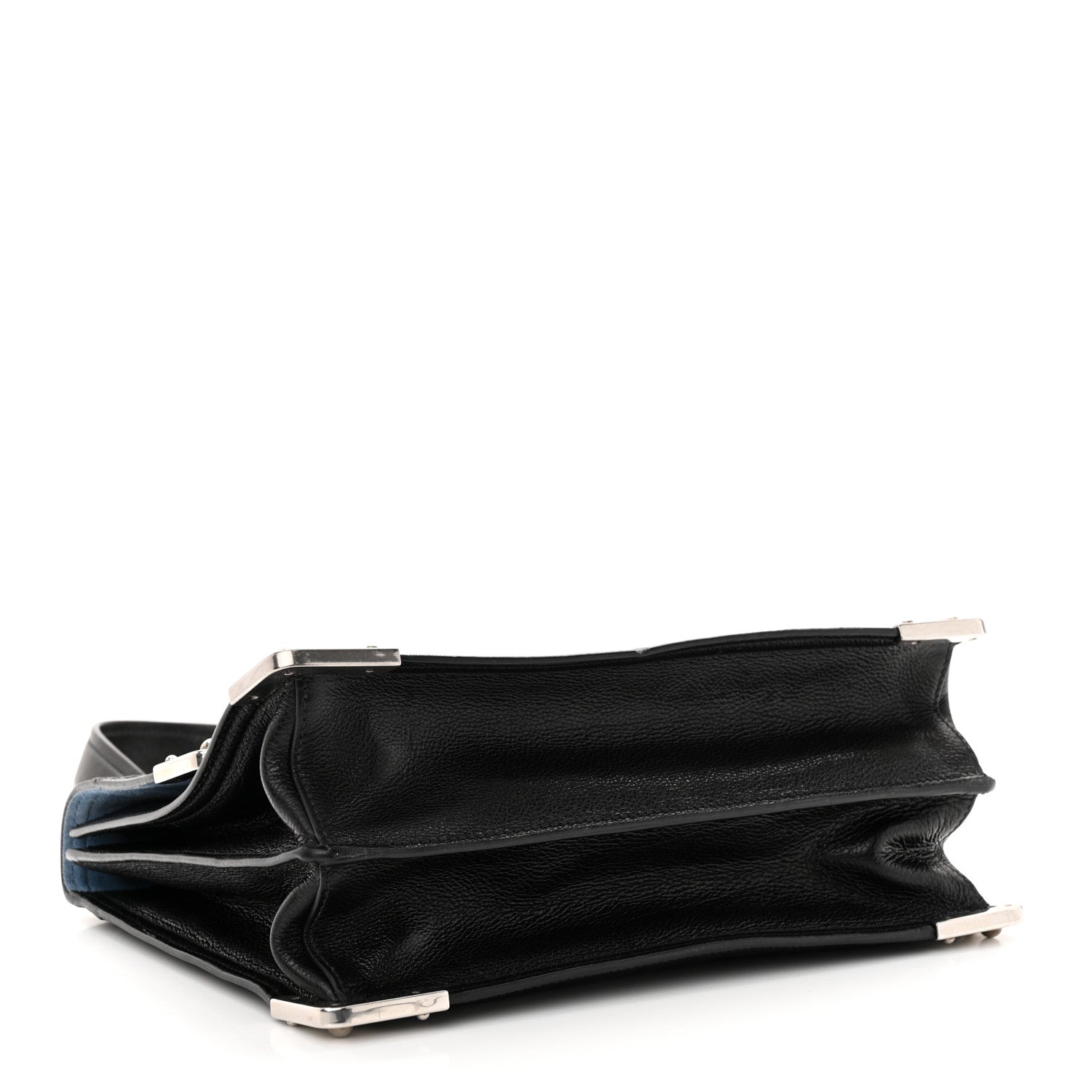 Prada Glace Calfskin Large Soft Cahier Bag Black 4 of 11