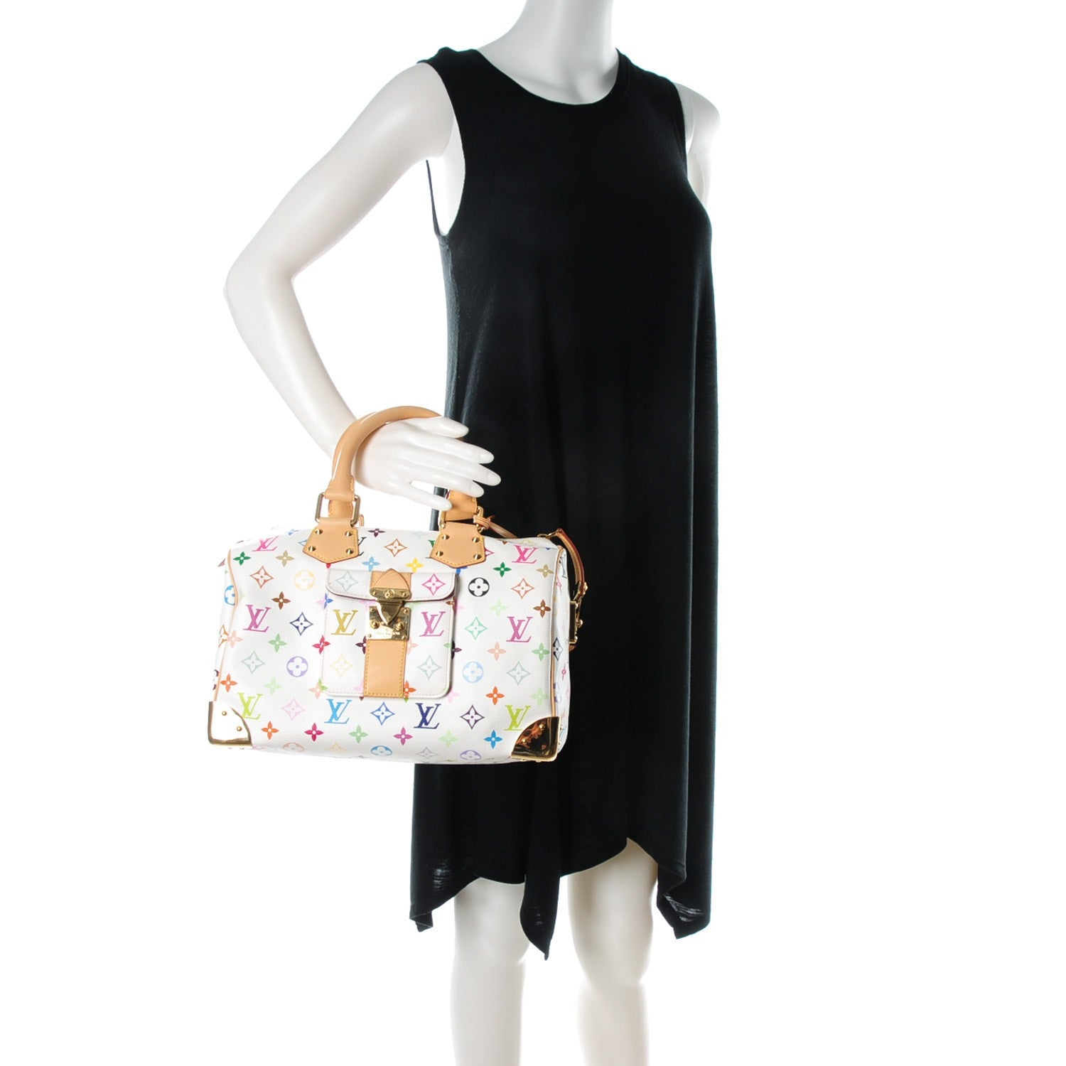 Louis Vuitton Monogram Multicolor Speedy 30 White 2 of 7