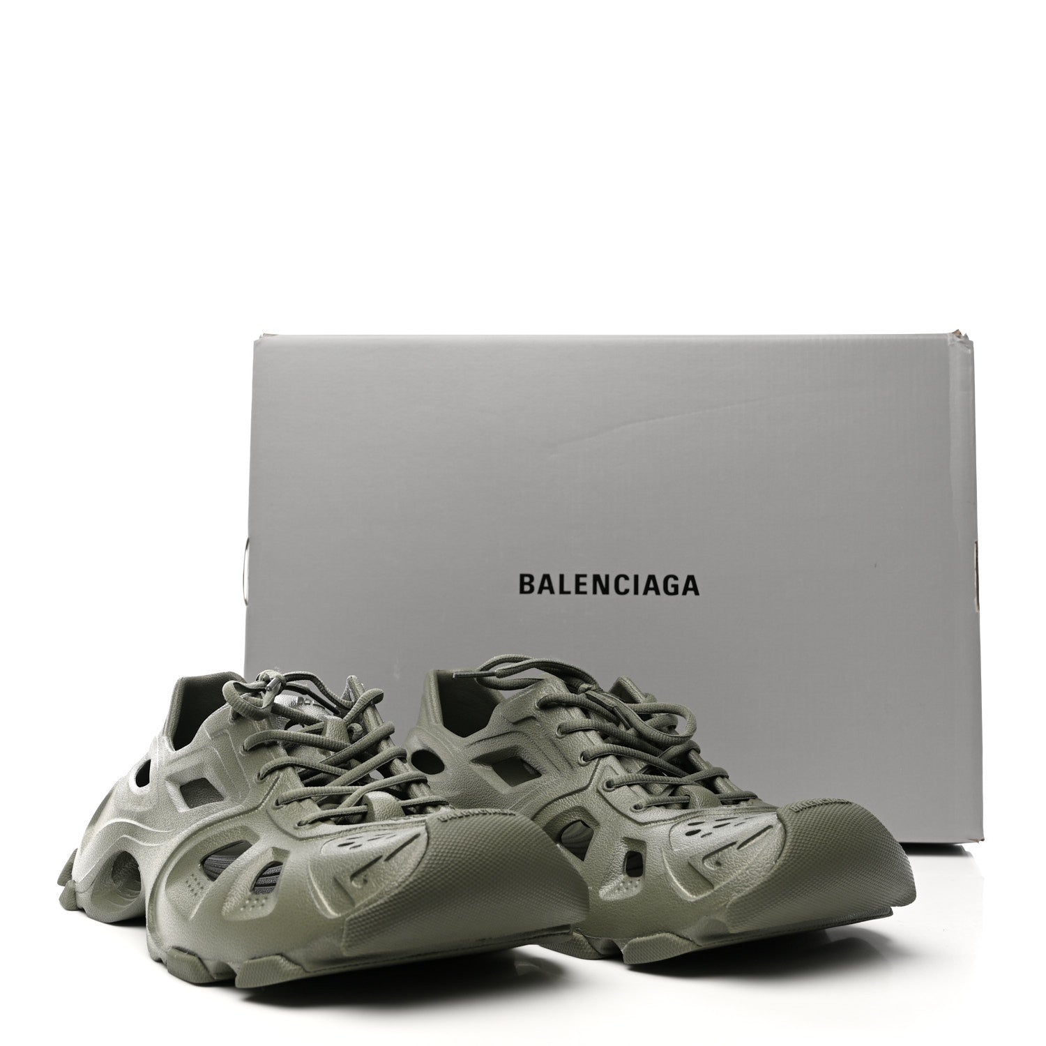 Balenciaga EVA Molded Mens HD Low Top Sneakers 43 Khaki 10 of 10